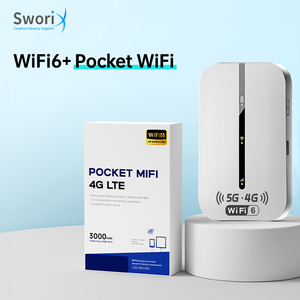 WiFi Portátil de Bolsillo con Batería de 3000 mAh, Router Móvil 4G LTE Cat.4 Desbloqueado, Router Inalámbrico WiFi6 de 300M con Ranura para Tarjeta Nano SIM - Product Image 1