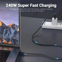 Cable de Datos USB 4.0 Tipo-C, Cable de Carga Rápida de 240 W con Velocidad de 40 Gbps, Compatible con Video HD de 8K, Thunderbolt 3/4 para Teléfono, Switch, iPad