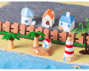 Personalizado Micro paisaje creativo isla paloma Villa casa cocotero <span class=keywords><strong>playa</strong></span> placa paisajismo accesorios Knickknacks - Product Image 4