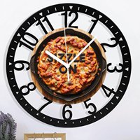 Horloge murale ronde simple en fer de 25 cm, design moderne, mouvement silencieux