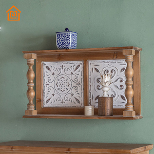 Rustic <strong>Floating</strong> Wooden <strong>Shelves</strong> Multi-Function Home Decor Wall Hanging Furniture for Living Room Bathroom Kitchen Jewelry <strong>Storage</strong> - Product Image 4