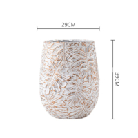 Pots et jardinières en ciment écologiques et durables de forme ronde pour la maison, le jardin, l'intérieur ou l'extérieur, marque DMT