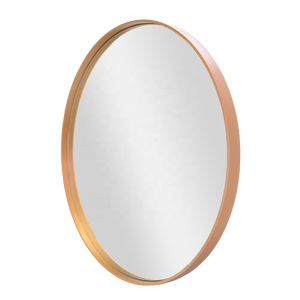 <span class=keywords><strong>Miroir</strong></span> de salle de bain mural en acier inoxydable et aluminium, style concis, motif ovale, bronze profond <span class=keywords><strong>noir</strong></span>, pour hôtels - Product Image 2