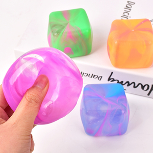 Nouveauté : Jouets anti-stress en forme de glaçon, vente en gros, balles sensorielles en maltose à presser, jouets sensoriels en forme de glaçons marbrés - Product Image 2