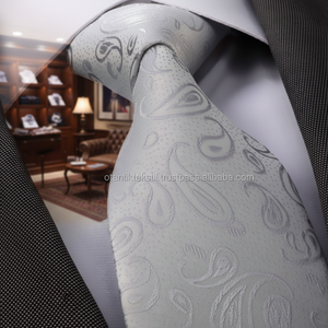 Silver Necktie, <b>Neck</b> <b>Tie</b>, Corbata, Gravate, Krawatte, Cravatta, Fashion <b>Tie</b> - Product Image 3
