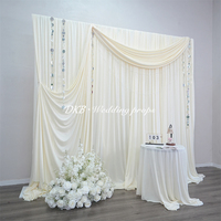 Décor de mariage élégant personnalisé en tissu crème champagne de luxe pour hôtel, douche nuptiale, demande en mariage privée, accessoires de décoration