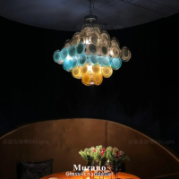 Lustre français de luxe en verre de Murano pour restaurant, salle à manger, chambre à coucher, bureau, éclairage duplex de qualité supérieure, design élégant