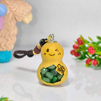 Porte-clés en pierre de cristal de quartz en forme de calebasse, pendentifs en améthyste, accessoires de mode pour téléphone et clés