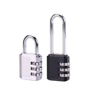 Combination Pad Lock 3 Digit Zinc Alloy Rectangular Gym Locker Luggage Bag <b>Security</b> Lock Black White Color Available - Product Image 3