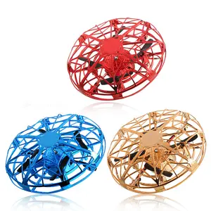 New creative decompression flying ball UFO induction gesture quadcopter toy fingertip flying top children's gift