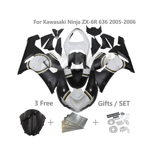 Carénage de moto pour <span class=keywords><strong>Kawasaki</strong></span> <span class=keywords><strong>Ninja</strong></span> ZX-6R 636 2005 <span class=keywords><strong>2006</strong></span> ZX636 <span class=keywords><strong>ZX6R</strong></span> Corps en plastique ABS injecté Carénages personnalisés K0605 -- 110a - Product Image 1