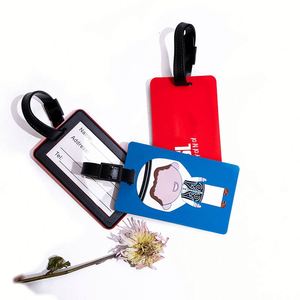 Lettre en caoutchouc de silicone souple personnalisée étiquette de bagage en PVC étiquette de bagage à motif animal accessoires de voyage étiquettes à bagage à motif animal - Product Image 2