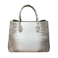 Sacs en cuir véritable de haute qualité avec logo personnalisé, sacs à main en cuir véritable pour femmes, sac à bandoulière blanc à motif crocodile
