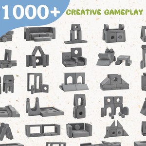 22pcs Sofa Modular Modern untuk Anak 1000+DIY Furnitur Ruang Bermain Kreatif Balita Bantal Busa Konvertibel Nyaman untuk Anak Laki-laki - Product Image 3