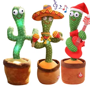 Pratende Dansende Cactus Speelgoed Usb Oplaadbare Zang Dansend Speelgoed Pluche Voor Pop Baby Speelgoed