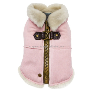 Ropa Nueva para Mascotas, Otoño e Invierno, Terciopelo y Cuero PU, Abrigo con Cremallera de Cuatro Patas, Ropa de Moda para Perros - Product Image 6