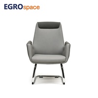 Fauteuil de direction en cuir EGROspace, mobilier de luxe moderne pour réception, salle d'attente et bureau exécutif