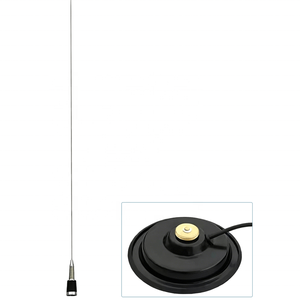 Antenne mobile NMO 136-174 MHz pour voiture, antenne fouet VHF en acier inoxydable - Product Image 1