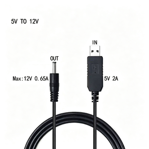 IFA01 สายเคเบิลข้อมูล USB 5V ถึง 12V ตัวแปลงแรงดันไฟฟ้า DC แบบเพิ่มขึ้น พร้อมตัวนำทองแดงบริสุทธิ์และปลอกหุ้ม PVC - Product Image 2