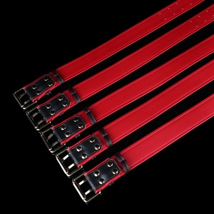 Nuevo Cinturón de Cuero Rojo y Negro, Juego de 5 Piezas de Restricción BDSM DV9010, Equipo de Bondage Ajustable para Adultos - Product Image 3