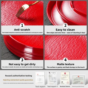 Meimian BBQ nhà hàng wiht lạnh món ăn tấm bữa ăn tối cao cấp bít tết không thể phá vỡ bữa ăn tối tấm sứ giống như bữa ăn tối Bộ đồ ăn - Product Image 5