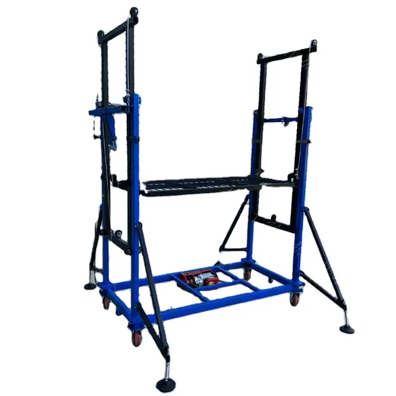 Free security handrail foldable electric lift platform outdoor/indoor electric scaffolding lift platform in stock