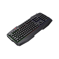 Havit KB878L Clavier mécanique de jeu USB filaire 104 touches Clavier laser RVB pour ordinateur portable pour tablette