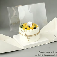 Boîte à gâteau transparente portable 2026 Premium de 468 pouces, style coquille, idéale pour les gâteaux à la mousse