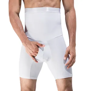 Bicchierini degli uomini Tummy Controllo A Vita Alta Che Dimagrisce Biancheria Intima Dello Shaper Del Corpo Senza Soluzione di Continuità Del Ventre Cintura Boxer Slip