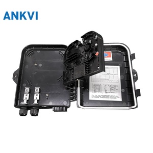 Boîtier de distribution de fibre optique 8 cœurs en ABS noir, étanche IP65, pour montage mural FTTH FTTx, boîtier de terminaison optique - Product Image 1