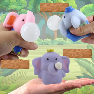 Toxic-Free Elephant Pop Tongue Squeeze Toys Anti-Stress <b>Bubble</b> Spit Toys for 5-7 Years Age-Appropriate Anxiety Relief Management - Product Image 3