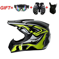 Casque de motocross pour adultes unisexe rose intégral avec lunettes, gants et cache-cou offerts, pour toutes les saisons