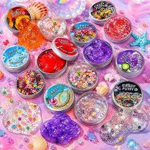 Jelly Clear <b>Slime</b> Putty Toy Soft Elastic Relaxing Christmas Stocking Stuffer Private Label Retail Window Refill - Product Image 4