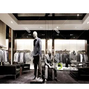 Cool Styling Men Clothing Store Fixture Wood Retail Store Furniture Clothes Shop Interior Design Clothing Shop Showcase