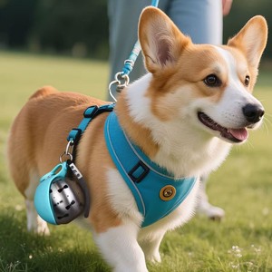 Cute Stainless Steel Dog Travel Bottle With Foldable Silicone Bowl Leakproof Portable Puppy Canteen For Walking Camping - Product Image 3