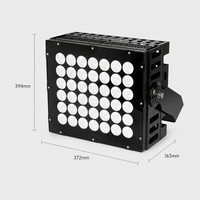 Projecteur de scène LED RVB/RVBW DMX 512 programmable, étanche IP65, 300W/400W, à intensité variable, avec télécommande, pour mariages