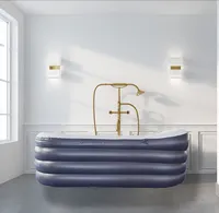 ランドリー自立型折りたたみ式浴槽大人用屋外ポータブルプラスチックインフレータブルバスタブ
