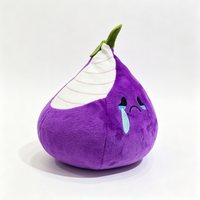 Peluche aubergine violette personnalisée, coussin en forme de légume, animal en peluche rembourré en coton PP, mignon coussin d'Halloween pour bébés