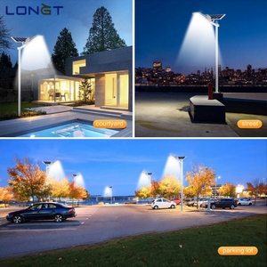 Lampadaire Solaire LED Extérieur Économique pour <span class=keywords><strong>Jardin</strong></span>, Route et Rue, Étanche IP66, SMD3030 ABS, 30W 60W 90W, 6500K, Faisceau 120° - Product Image 5