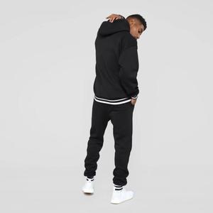 <span class=keywords><strong>En</strong></span> vente côtelé ourlet rayé à capuche survêtements vierges pour hommes - Product Image 3