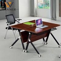 Table de formation et de réunion pliable en plastique portable pour l'école et le bureau à domicile