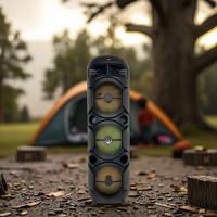 Altavoz Portátil Inalámbrico BT 5.0 Profesional Recargable de 8 Pulgadas, 2.0 Canales, para DJ, Karaoke, Exterior, RGB, 20W, Compatible con Aplicaciones, con Altavoces Integrados