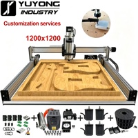 Machine de gravure CNC 1212 personnalisable, kit complet pour la sculpture et la découpe de portes en bois, système de travail du bois automatique à 4 axes