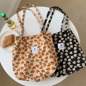 Bolsas femininas de lona com botão de bloqueio, bolsas de ombro de grande capacidade para estudantes, bolsas de compras da moda, atacado