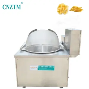 Industrial Snacks Foods Automatic Stir Frying Machine Banana Plantain Chips Peanut Fried Onion Machine Circular Batch Fryer