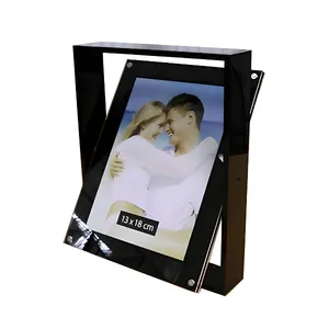 100% Acrylic Customized Digital Spinner Photo Frame With Eco-Friendly Design For Display Ads