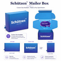 Emballage de cadeau imprimé personnalisé boîte aux lettres postale boîte aux lettres Tuck End bleu carton ondulé papier auto-scellant boîte d'expédition personnalisée