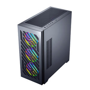 Boîtier <span class=keywords><strong>PC</strong></span> de jeu Full Tower noir OEM avec <span class=keywords><strong>alimentation</strong></span> électrique Armoires d'ordinateur ATX pour joueurs - Product Image 4