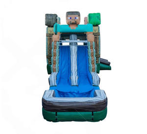 Pixel Double Lane Combo Bounce House Alquiler | Combo húmedo o seco, Gamer Combo Bouncy, Castillo pixelado inflable - Product Image 3