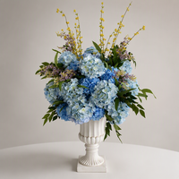Nouvelle Boule de Fleurs Artificielles en Soie Hortensia Bleu et Blanc, Centre de Table pour Mariage, Anniversaire et Décoration d'Événements